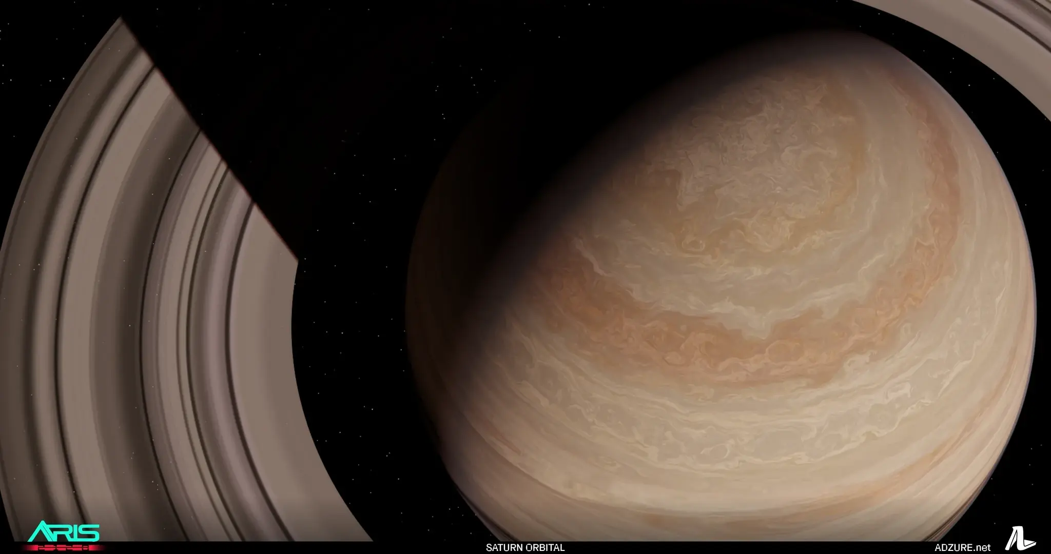 Orbital view of Saturn